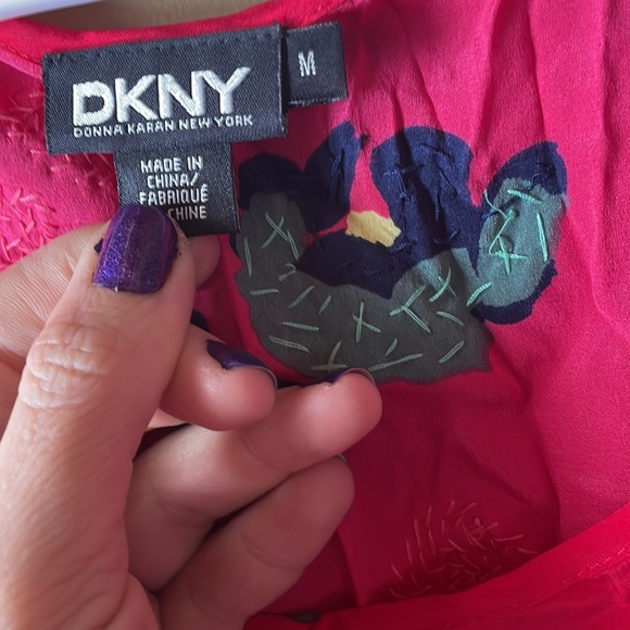 DKNY sequin tank SzM (6/8) with attached camisole - Picture 3 of 5